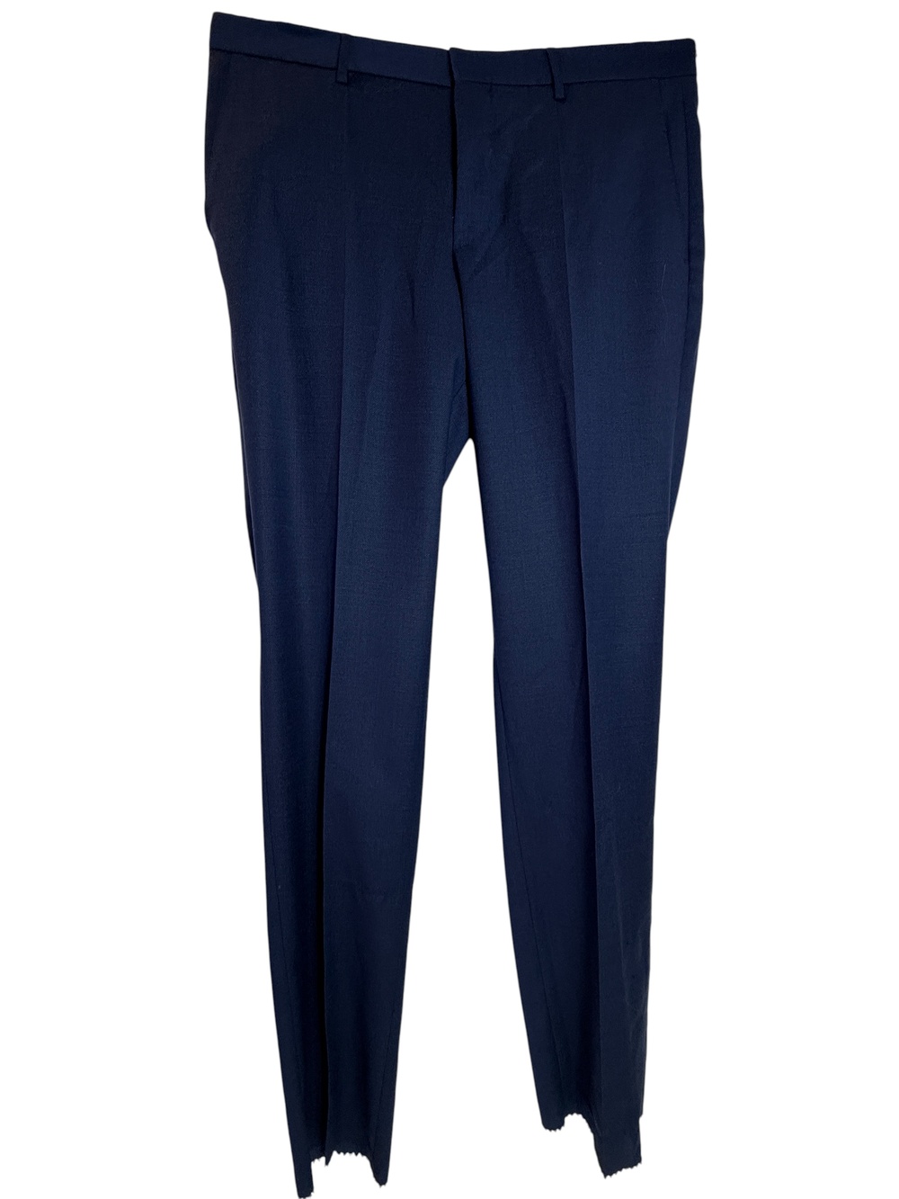 BOSS Hugo Boss Dress Pants Mens 34x34 Blue Ben2 Slim Fit Unhemmed Wool Lined